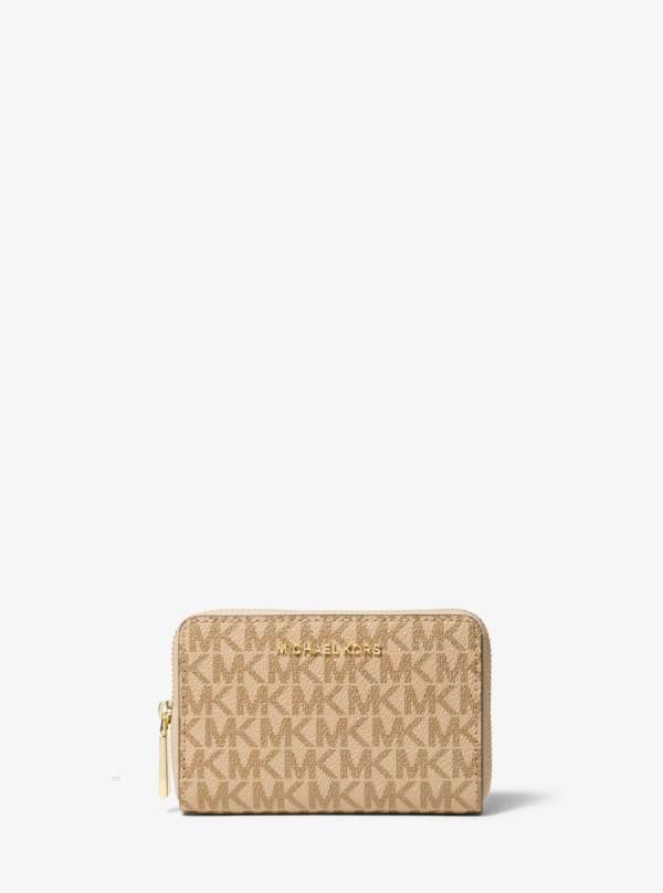 Damske Penazenky Michael Kors Small Logo Hnede - Doplnky Michael Kors Sleva | YXCEV-9504